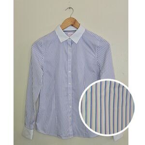 Brooks Brothers 1818 Pettite Tailored Fit Non-Iron Button Down Shirt Striped  4P